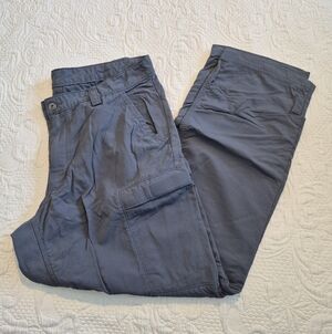 Duluth Trading Pants Mens 36x32 Armachillo Chino Nylon Stretch Hiking Gray #2